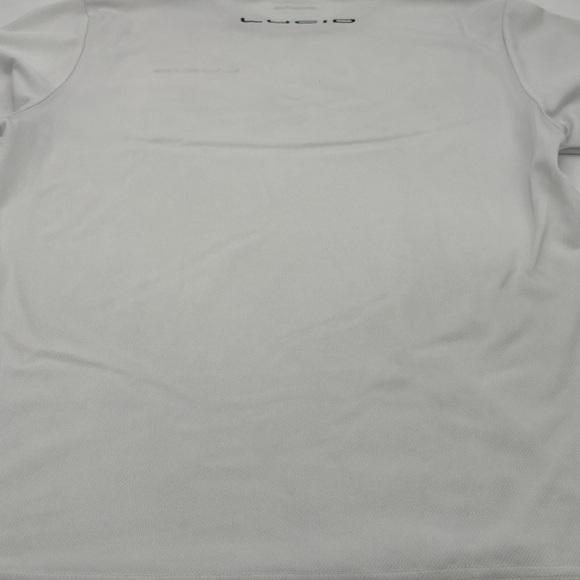 Lucid Motors White Men's T-Shirt size Large crew neck sport tek - Picture 6 of 8